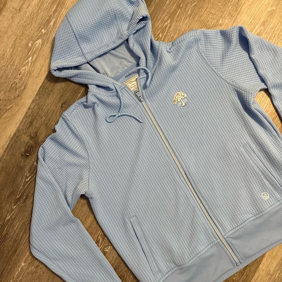 Straight Down Women’s Zip Up Eliza Jacket Hoodie Blue Waffle Golf Active- Large - Picture 3 of 13